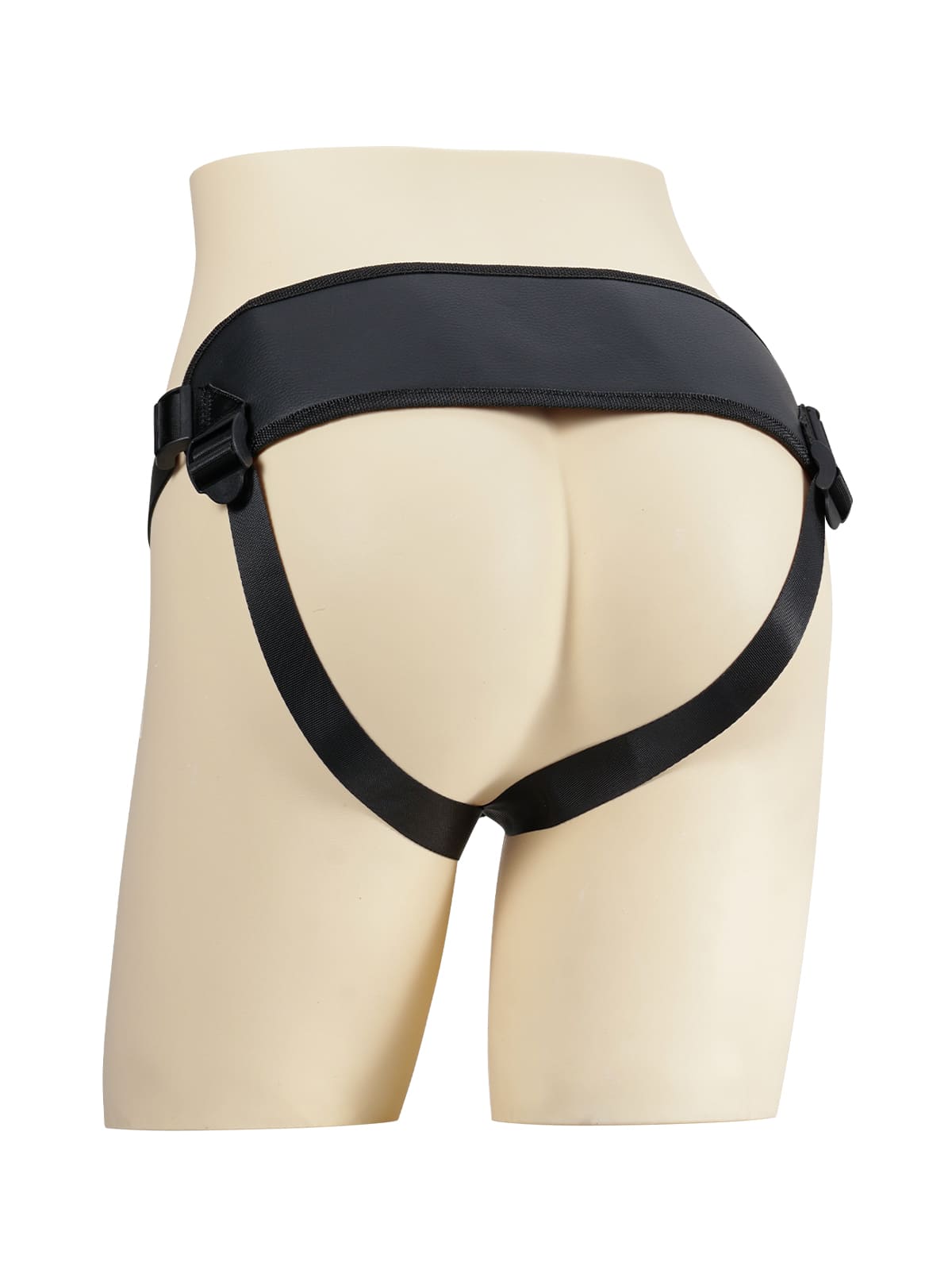 Hugedildo.com TPE + PU Leather Vac-U-Lock Strap On