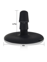 Hugedildo.com Phantom 9-inch Black Sliding Skin Vac-U-Lock Dildo With Moving Balls and Suction Cup