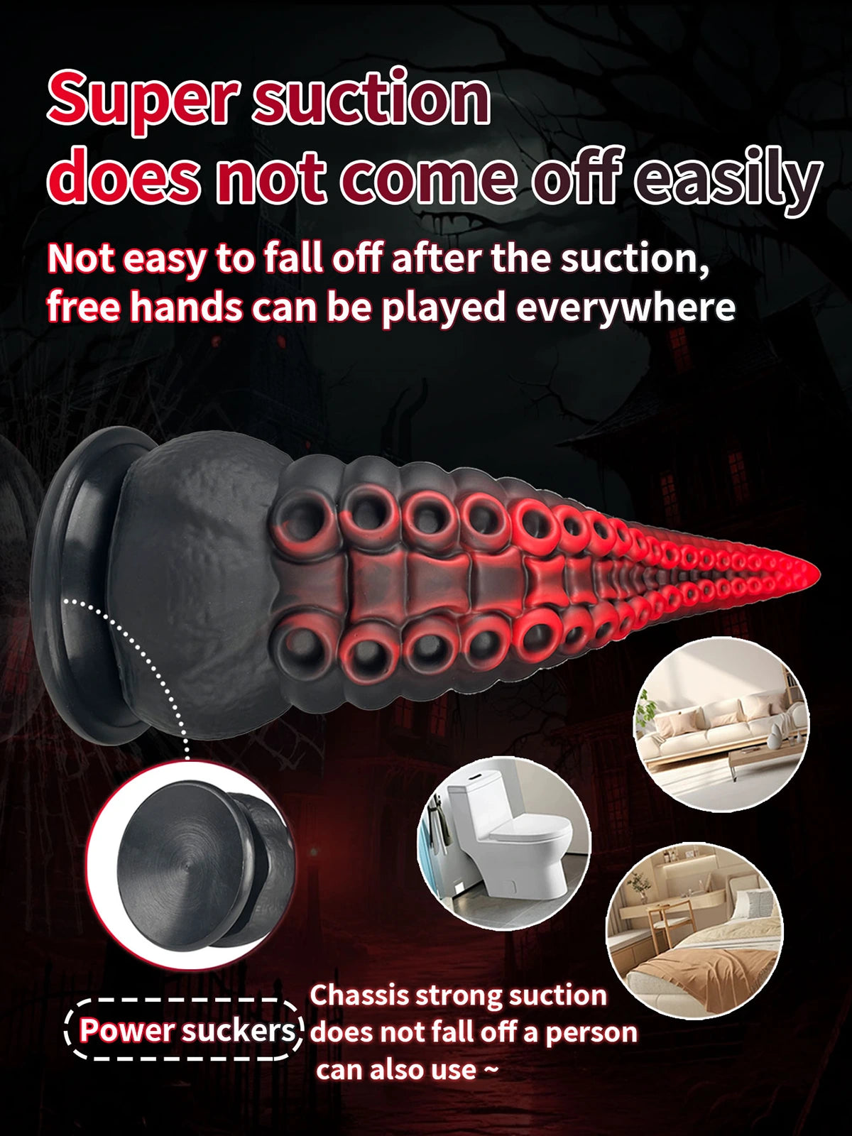 Vexis: 9″ x 2.5″ Extra Thick Silicone Octopus Tentacle Dildo