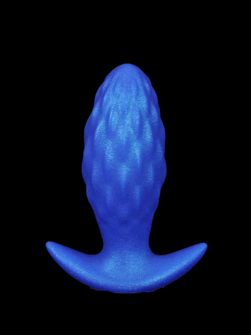 Vexor: 4.8″ x 1.5″ Blue Silicone Inflatable Bulb Monster Dildo