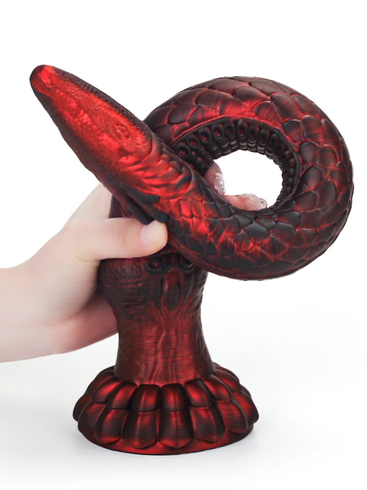 Xevor: 16.4″ x 2.3″ Extra Long Dark Red Silicone Monster Octopus Dildo