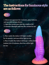 Xylox: 9.8″ x 2.4″ Glow-in-the-ark Silicone Octopus Dildo