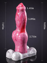 Zorn: 9′′ x 2.7′′ Realistic Pointed Glans Liquid Silicone Dog Dildo