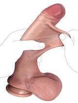 Hugedildo.com Sam 9-inch Real Dick Sliding Skin Dildo With Moving Balls