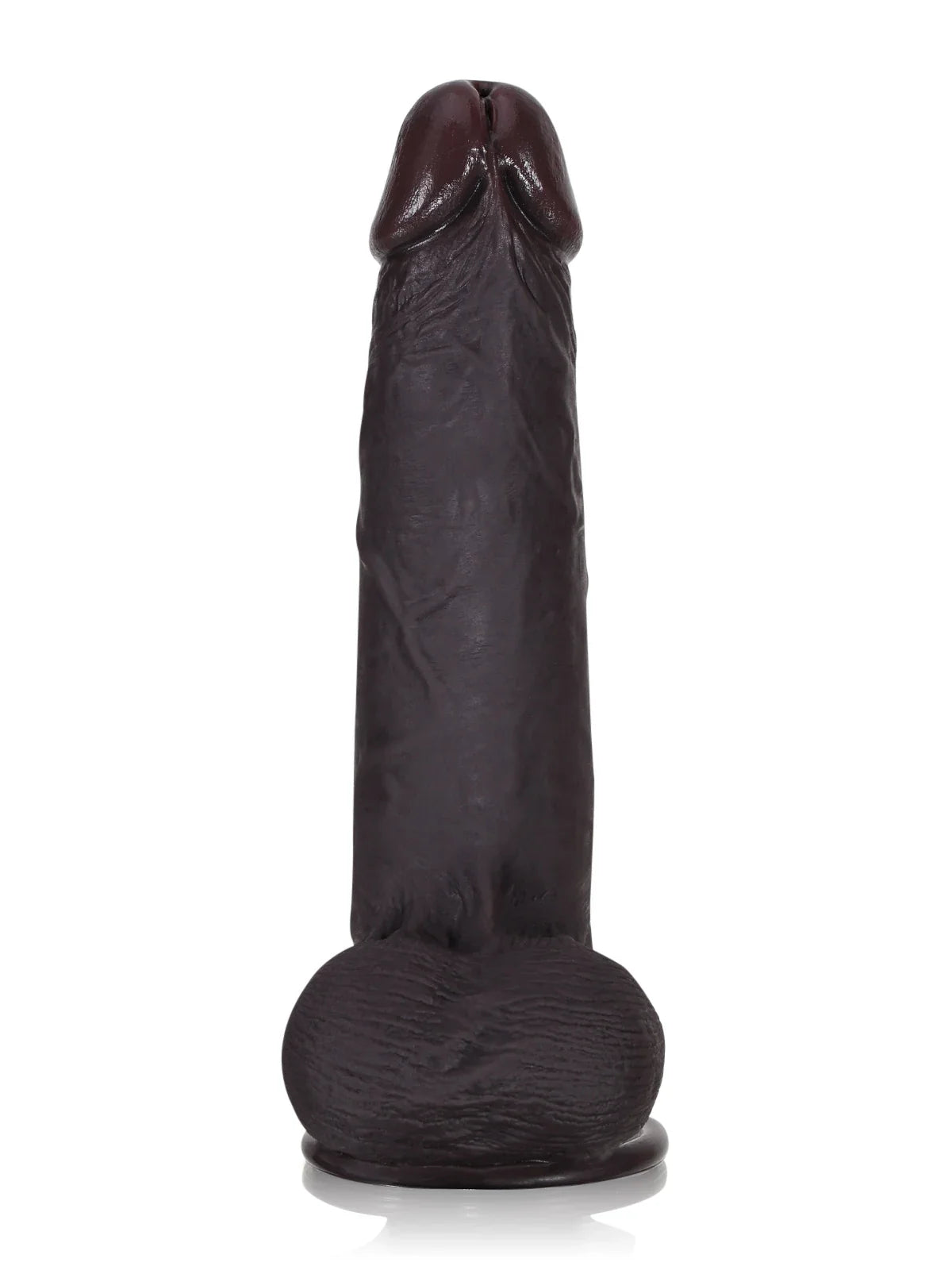 Hugedildo.com Billy 8-inch Black Sliding Skin Dildo With Moving Balls