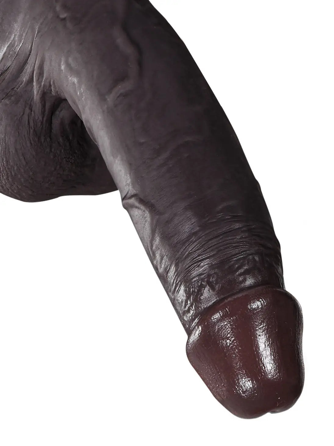 Hugedildo.com Billy 8-inch Black Sliding Skin Dildo With Moving Balls