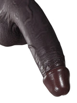 Hugedildo.com Billy 8-inch Black Sliding Skin Dildo With Moving Balls