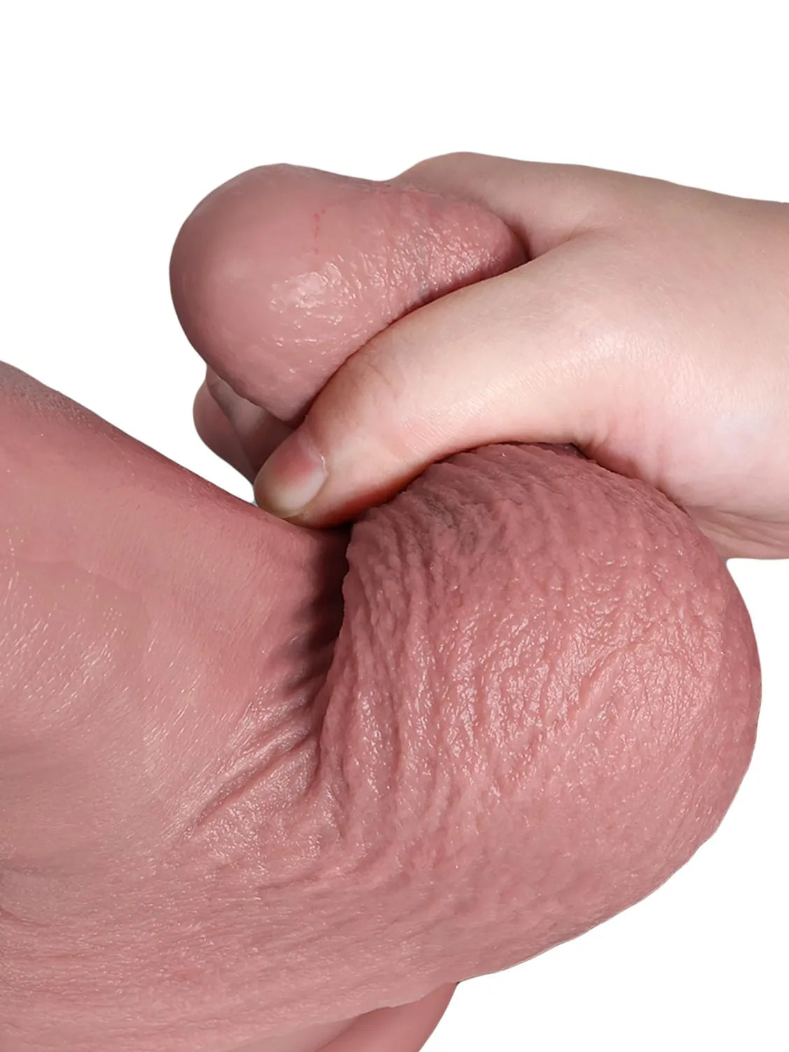 Hugedildo.com Ford 10-inch Realistic Uncut Dildo with Sliding Skin and Low Hanging Balls