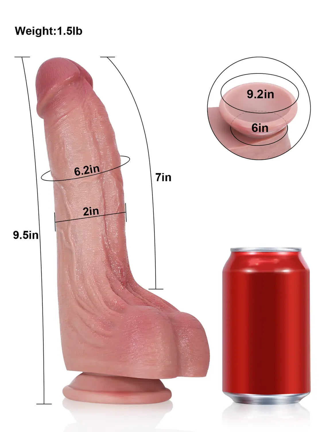 Hugedildo.com Cameron 10-inch Flesh Ultra Realistic Real Feel Dildo
