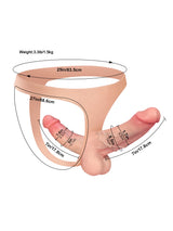 Hugedildo.com Zorvyn Lifelike Silicone Strap-On Dildo with Double Realistic Shaft