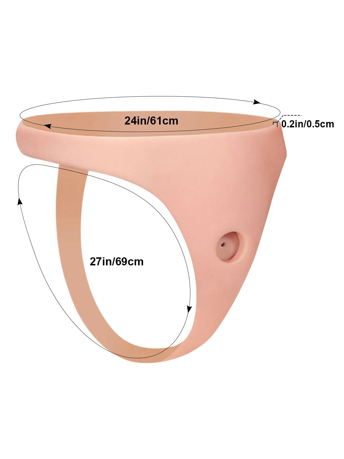 Hugedildo.com Thalyn Lifelike Silicone Strap-On without Dildo