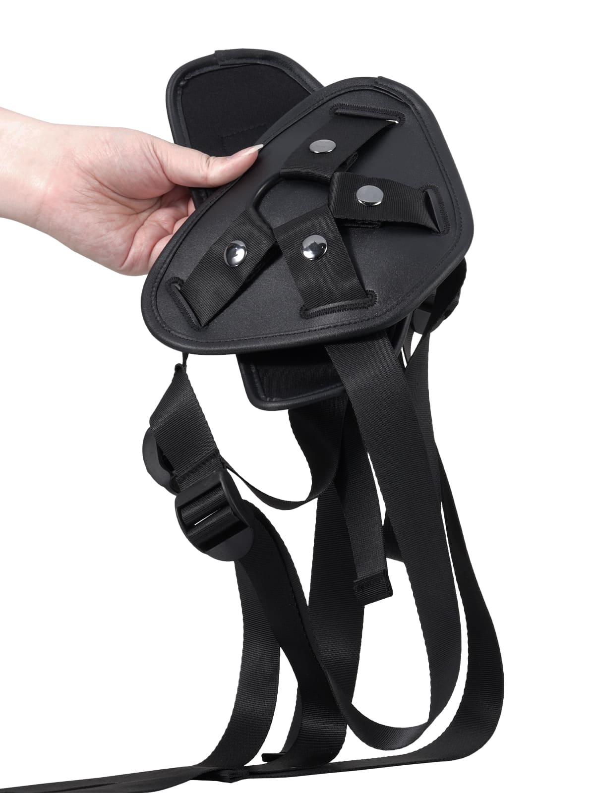 Hugedildo.com Black Strap Available In 3 Sizes Of Rings