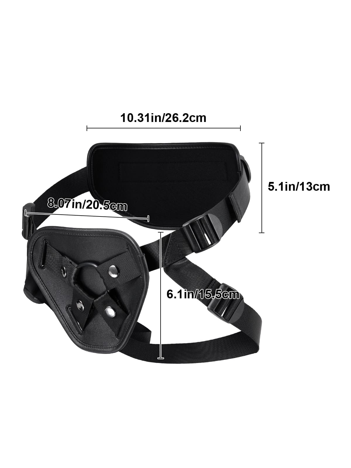 Hugedildo.com Black Strap Available In 3 Sizes Of Rings