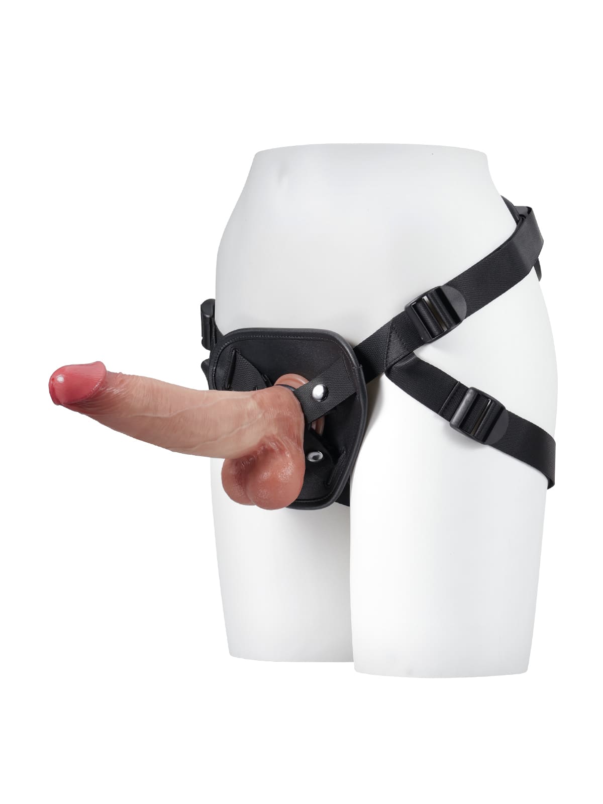 Hugedildo.com Black Strap Available In 3 Sizes Of Rings