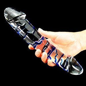 Double Ended 11.2Inch Huge Double Glass Dildos 3
