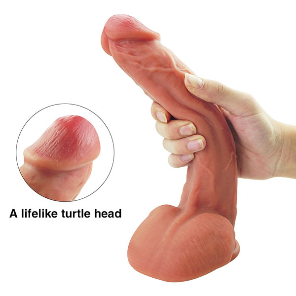 Brown Dildo Tommy-9.84Inch Soft Silicone Dildos 5