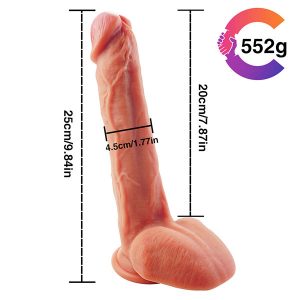 Brown Dildo Tommy-9.84Inch Soft Silicone Dildos 2
