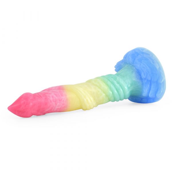 Silicone Dildo 9.05 Inch Colorful And Long Lifelike Dog Knot Dildo 7